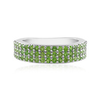 Anello in argento con Diopside Russo