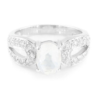 Anello in argento con Quarzo Ghiaccio di Luna
