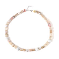 Collana in argento con Opale Mistico Rosa
