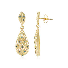 Orecchini in argento con Diamante Blu I2