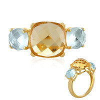Anello in argento con Citrino