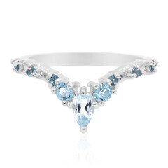 Anello in argento con Topazio Blu Cielo