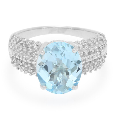 Anello in argento con Topazio Blu Cielo