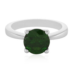 Anello in argento con Diopside Russo