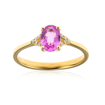 Anello in oro con Zaffiro Rosa (CIRARI)