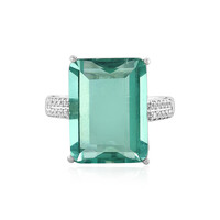 Anello in argento con Fluorite Petrolio del Belgio