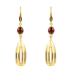 Orecchini in argento con Ambra Baltica
