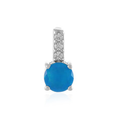 Ciondolo in argento con Opale Blu dell'Etiopia