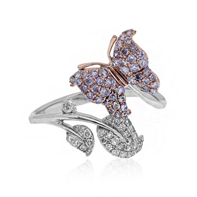 Anello in oro con Diamante Rosa I1 (CIRARI)
