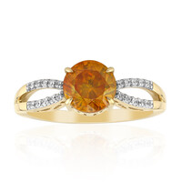 Anello in oro con Sfalerite
