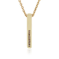 Collana in oro con Diamante Champagne I2 (de Melo)