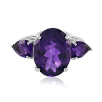 Anello in argento con Ametista Zambiana