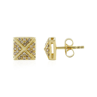 Orecchini in argento con Diamante Cioccolato I3