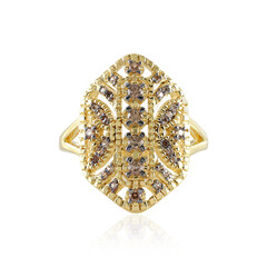 Anello in argento con Zircone Champagne