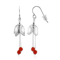Orecchini in argento con Agata Rossa