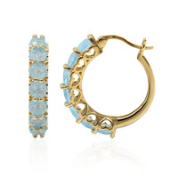 Orecchini in argento con Quarzo blu pastello