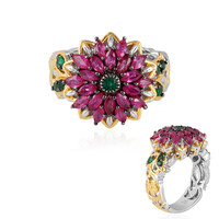 Anello in argento con Rubino Tanzania (Gems en Vogue)