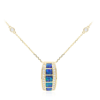 Collana in oro con Opale Nero di Lightning Ridge (CIRARI)