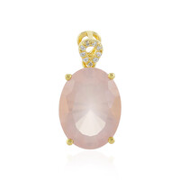 Ciondolo in argento con Quarzo Rosa