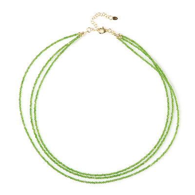 Collana in argento con Diopside Russo