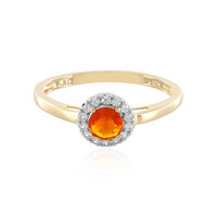 Anello in oro con Opale Ciliegia