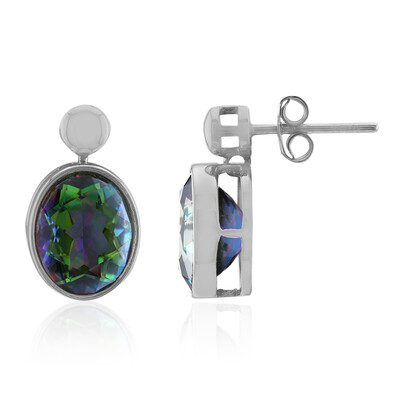 Orecchini in argento con Quarzo Mistico Verde