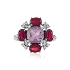 Anello in argento con Ametista Rose de France