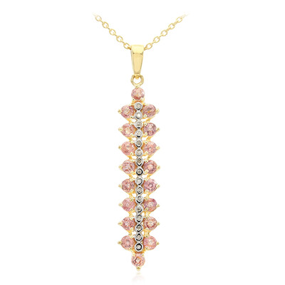 Collana in oro con Zaffiro Padparadscha (non riscaldato) (AMAYANI)