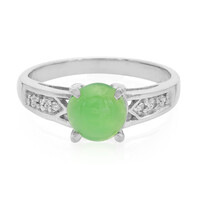 Anello in argento con Crisoprasio Imperiale