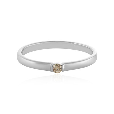 Anello in argento con Diamante Cioccolato I2