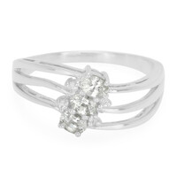 Anello in argento con Zaffiro Bianco