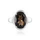 Anello in argento con Quarzo Fumè