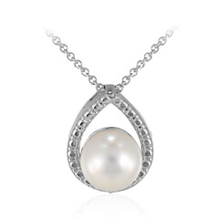 Collana in argento con Perla di Acqua Dolce