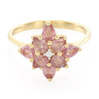 Anello in oro con Zaffiro Padparadscha (non riscaldato) (AMAYANI)