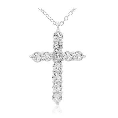 Collana in argento con Topazio Bianco