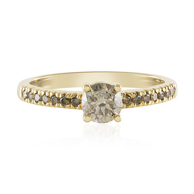 Anello in oro con Diamante Cioccolato I3