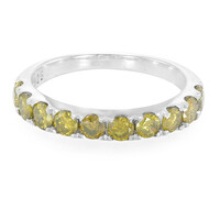 Anello in argento con Diamante Giallo