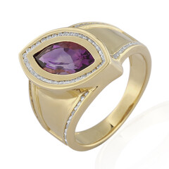 Anello in argento con Ametista Uruguay (de Melo)