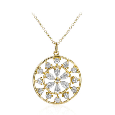Collana in argento con Topazio Bianco
