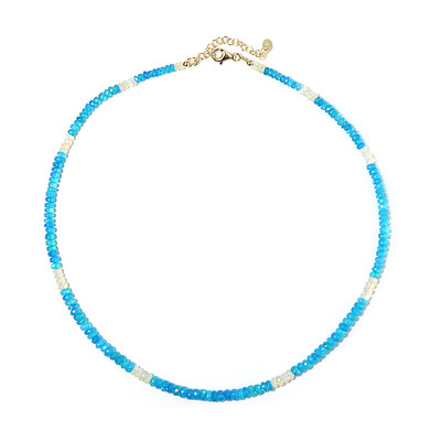 Collana in argento con Opale Blu Neon