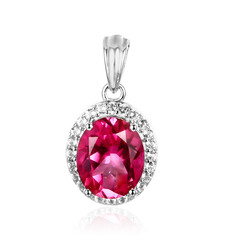 Ciondolo in argento con Topazio Rosa