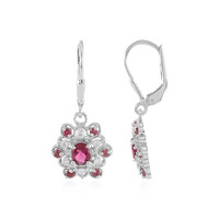 Orecchini in argento con Rubellite