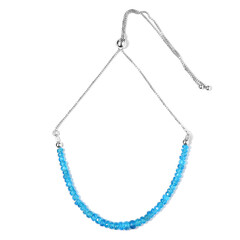 Bracciale in argento con Apatite Blu Neon