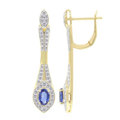 Orecchini in oro con Zaffiro Ceylon Blu (Annette)