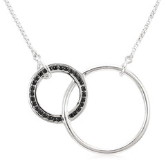 Collana in argento con Spinello Nero