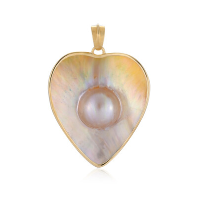 Ciondolo in argento con Perla Mabe (Bali Barong)