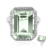 Anello in argento con Ametista Verde