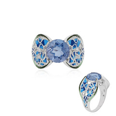 Anello in argento con Fluorite Cangiante (SAELOCANA)