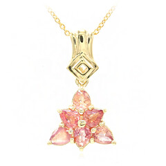 Collana in oro con Zaffiro Padparadscha (non riscaldato) (AMAYANI)
