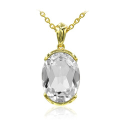 Collana in argento con Topazio Bianco